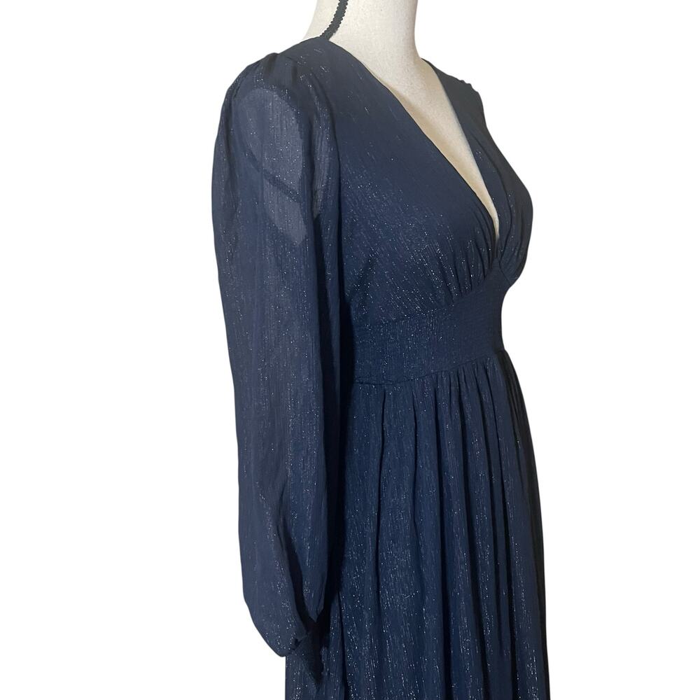 Baltic Born Juliette Navy Shimmer Maxi Dress Size S Bridesmaid Formal, - Picture 5 of 15